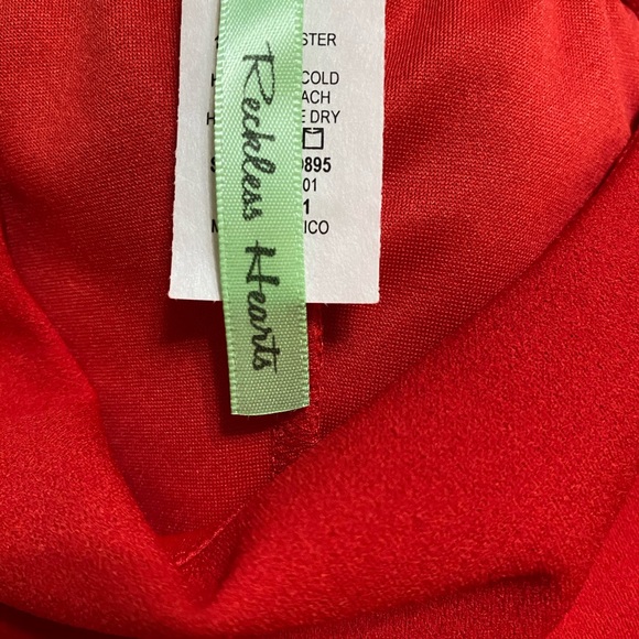 NWOT Reckless Hearts Red Cutout Mini Dress - Picture 4 of 5